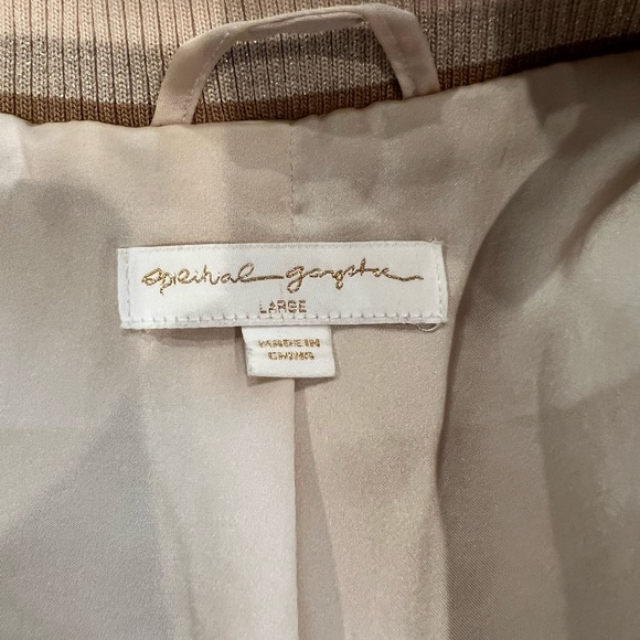 Spiritual Gangster leopard print bomber jacket. Size large. - Picture 3 of 5